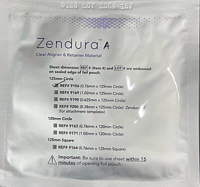 Zendura A Retainer Sheets (Round 0.76mm)